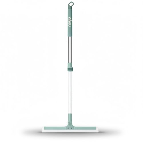 Image of NEYU Magic Broom Wiper for Bathroom & Floor Cleaning, Silicone Sweeper with Built-in Drying Squeegee & Dust Remover