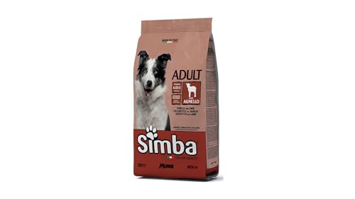 MONGE-SIMBA Cane Crocchette con Agnello | alimento secco completo per cani adulti di tutte le taglie, altamente digeribile, Made in Italy, monoproteico, 1 confezione da 20kg.