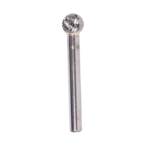 Image of Drill America SD-4 Carbide Burr /Rotary File Ball-End Double Cut for Die Grinder 7 /16 inch Dia. x 3 /8 inch Cut Length with 1 /4 inch Shank and 2-1 /8 inch Overall Length, DUL Series