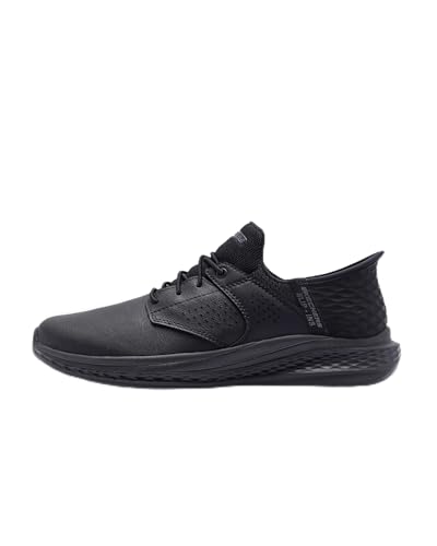 Skechers USA Men's Tenis Slade-Macklin, Negro/Negro, 39.5 EU