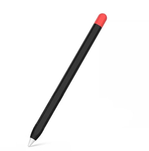 ValenteStore Ultra Thin Silicone Skin Cover Compatible with Apple Pencil 2nd Generation Only (Black & Red)-picture-23