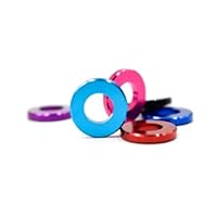 10 Pz/lotto M3 M4 M5 M6 M8 M10 Rondella Guarnizione Piatta In Alluminio Anodizzato Corlorful For Parte RC (Size : M3X6X2 10PCS, Color : Black - Foto 3