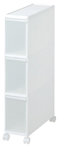 ライクイット ( like-it ) キッチン収納 スリムストレージ トールストッカー 幅17x奥46.5x高83cm ホワイト 日本製 TS-30