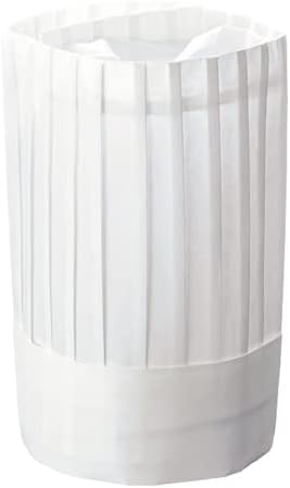 Simple Chef Hat Flat Top YSC-1 (10 Pieces) SKT9402 White