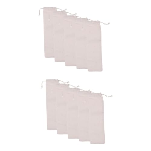 COLLBATH 2sets Cotton Pouch Bag Straw Carrying Wash Travel Straw Storage for Reusable 5pcs*2