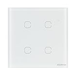 Interruptor Smart Wi-Fi Touch Compatível com Alexa Com 4 Teclas EWS 1004 Branco Intelbras