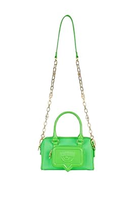 Chiara Ferragni Collection Borsa 71SB4BF1ZS137 in Nylon E Vernice Colore Verde Fluo con Logo EYELIKE
