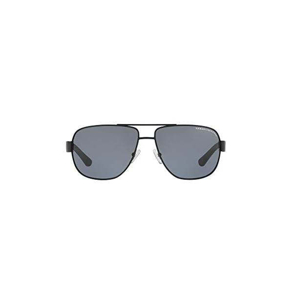 A|X ARMANI EXCHANGE Men's AX2012S Sunglasses, Matte Black/Grey Polarized, 62 mm