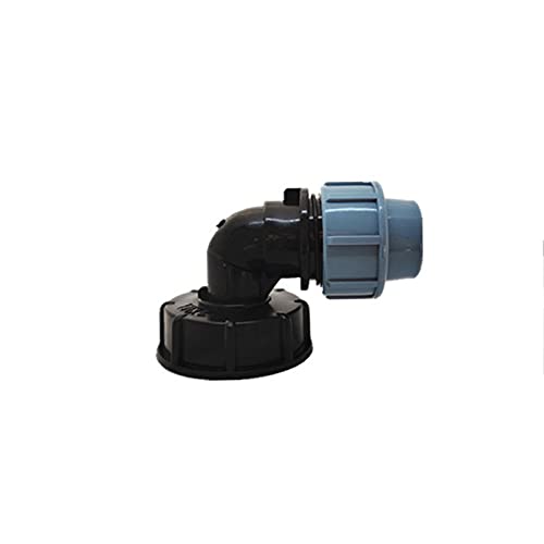 TopHomer - Adattatore per serbatoio IBC S60 x 6, valvola di scarico, rubinetto in ottone cromato, raccordo per tubo olio e acqua, diametro di uscita 2,5 cm
