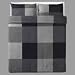 Ikea Brunkrissla Duvet Cover and Pillowcase, Black/Gray, Full/Queen (Double/Queen)