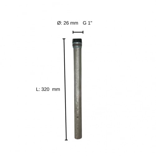 Tige de protection en magnésium Anode Ø 22 26 33, 500 550 700, 3/4 " 1" 1 1/4" Taille de l'anode sacrificiel 22-500-3/4