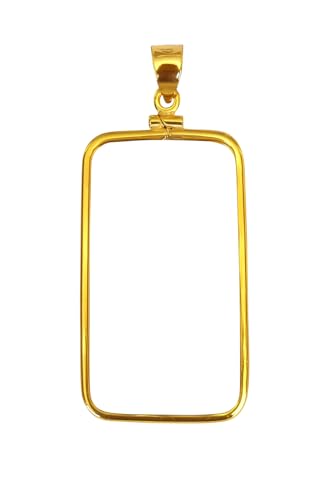 14k Yellow Gold Filled for bezel frame for 1 oz credit suisse Pamp Lady Fortuna Gold bar / 1 oz Credit Suisse /1 oz Pamp Rosa (Gold Bar Not Included)