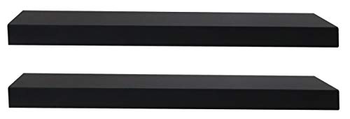 Sorbus Floating Shelf Large 24 X 9 - Hanging Wall Shelves Decoration — Perfect Trophy Display, Photo Frames — Extra Long 24 Inch (Black) #TOP5