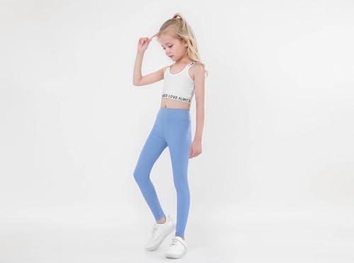 Girls' Leggings 3-Pack Kids Dance Running Yoga Pants Stretchy High Waist Tights Pants 3-11 Years4