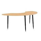 Adapte Commercial Classroom Activity Table - 36" x 72" Half Moon Woodgrain, ADA Compliant Tapered Legs with Glides & Casters, Adjustable Height 22-34"; Wheelchair Accessible, School & Office Furniture