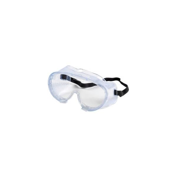 MOLLIFII Perforated Impact Resistant Goggles - Anti-Fog, Clear Lens, Black Straps, Mfr: 15143-A