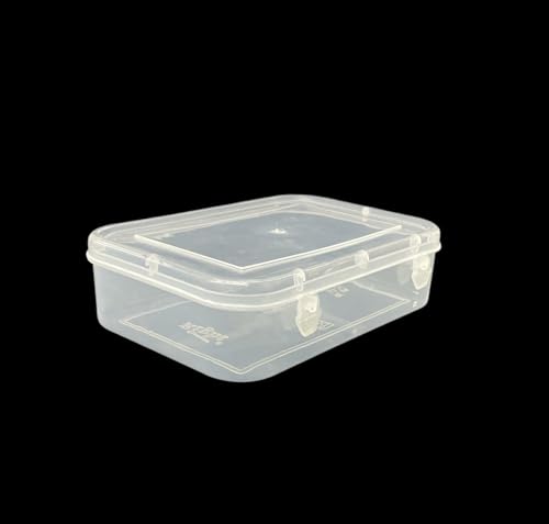 Image of URBAA Plastic Small Storage Boxes Container With Lock Lid, Jewellery Case Organiser(PUREPACK33-12) 200Ml (Clear, 13 X 9 X 4 Cm) - Set Of 12, Rectangular