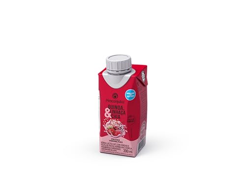Piracanjuba - Bebida Láctea Quinoa Linhaça E Chia, Sabor Frutas Vermelhas, Zero Açúcar, 200Ml