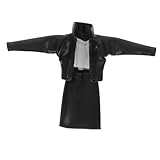 Garneck 30cm Puppenkleidungsset Aus Pu Leder Mit Jacke Rock Und Weste Puppen Ankleidezubehör Für Mädchen Berufsoutfit Für Rollenspiele Und Puppenspiele