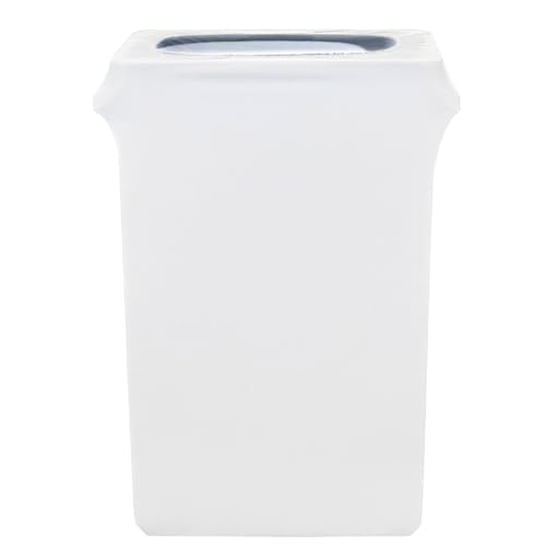 Image of YOUR CHAIR COVERS - 23 Gallon Spandex Slim Jim Narrow Trash Can Cover - White (Cover ONLY, Trash CAN NOT Included)
