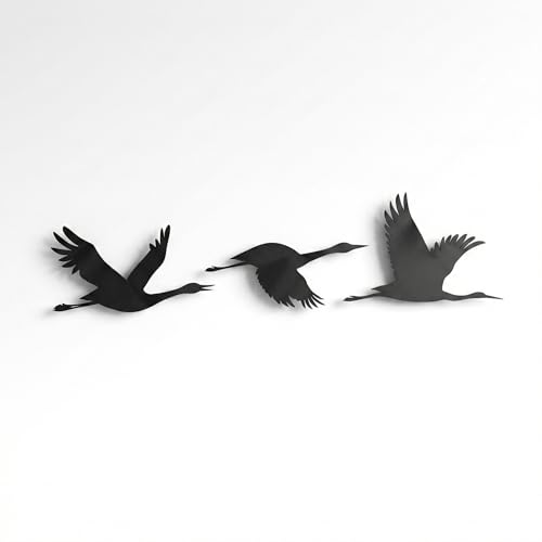 DEKADRON Metal Wall Art, Cranes Birds, Metal Wall Decor, Interior