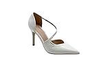 SCARPE STILL Scarpe con Tacco A Spillo Decollete A Punta Elegante Bianco Nero 4103 (Bianco, Numeric_40)