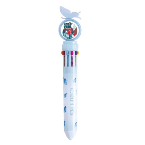 Stylo à bille rétractable motif musique Jazz avec encre multicolore fluide