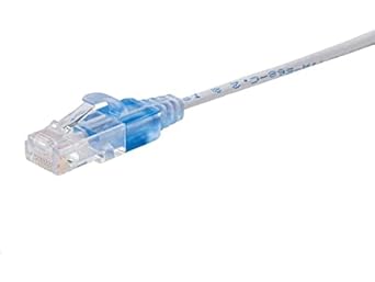 Monoprice Cat6A Ethernet Network Patch Cable - 25 Feet - White | 5-Pack, 10G - SlimRun Series