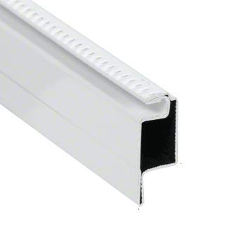 Crl Wsfl7W White 5/16" Roll Formed Aluminum Standard Lip Screen Frame - 144" #TOP7