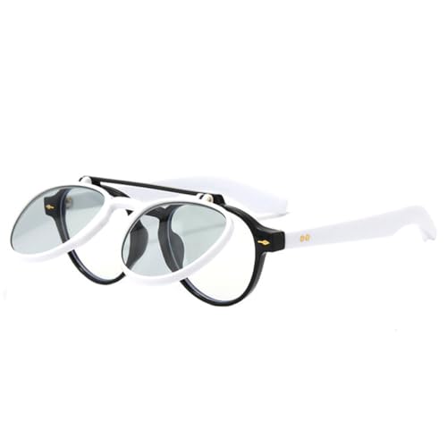 Lunettes de soleil ovales femmes verres dégradés style rétro punk