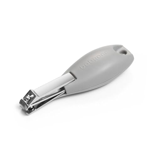 Babyono Tagliaunghie per neonati e bambini – Forbici per unghie piccole – con manico ergonomico – acciaio inox (grigio)