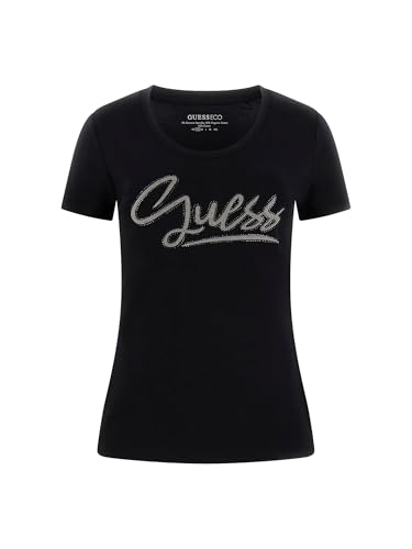 Guess T-shirt écologique à manches courtes pour femme, blanc pur, Small