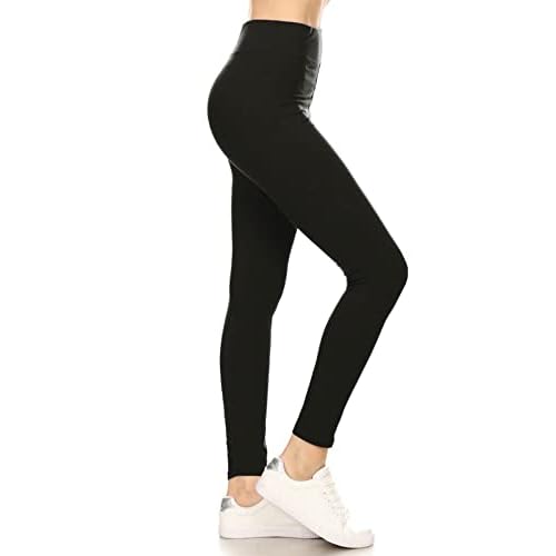 Leggings Depot High Waisted Leggings for Women Buttery Smooth & Soft Women’s Leggings Solid Yoga – Reg, Plus, 1X3X, 3X5X