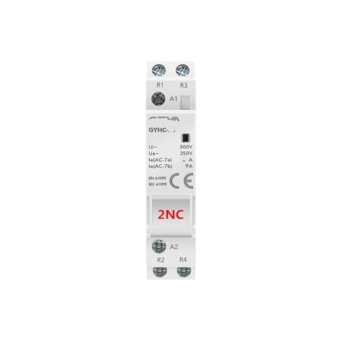 Contacteur rail DIN 2P 25A 2NC AC 220V pour tableau électrique domestique