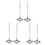 PRETYZOOM 6 Piezas cuchara de olla caliente de acero inoxidable cucharas acero inoxidable utensilios de cocina acero inoxidable juego de ollas cucharón de agua cucharones de cocina para olla