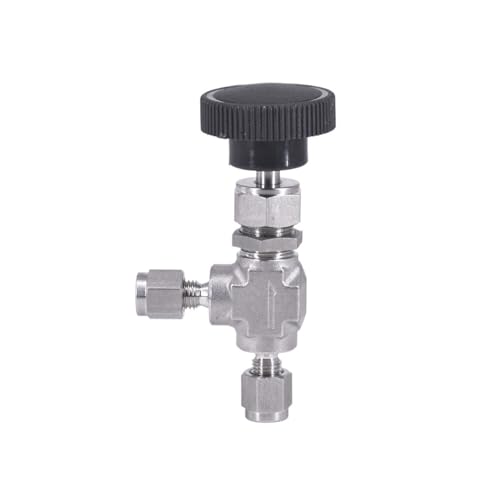 Vanne pointeau 8mm compression régulation précise acier inoxydable forgé