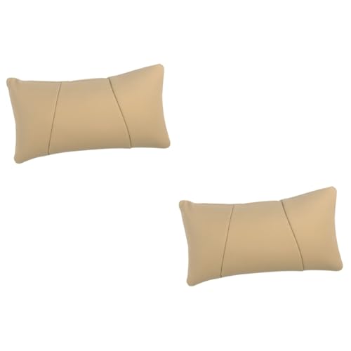 Almohada de coche beige en PU de alta calidad con cojín lumbar de diseño