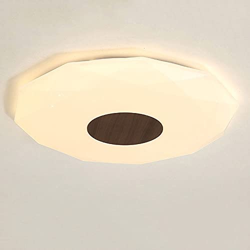 Plafonnier LED 3 couleurs en noyer noir avec abat-jour acrylique haute diffusion - 6