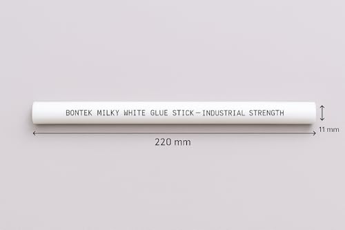 Image of Milky White Hot Melt Glue Sticks 20Pcs Pack 220mm x 11mm | Multipurpose Strong Adhesive for Crafting, DIY Repairs, Wood, Fabric, Ceramic, Home, Office, Industrial & Professional Use
