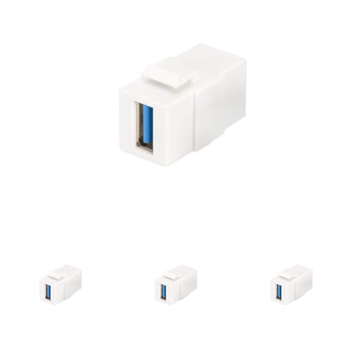 DIGITUS Keystone-Kupplung USB 3.0 - Für DN-93404 - Reinweiß (RAL 9003) (Packung mit 4)