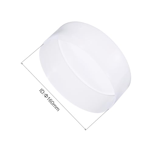 Image of uxcell 2pcs Rubber End Caps 160mm(6 5 /16 inch) ID Vinyl Round Tube Bolt Cap Cover Screw Thread Protectors Clear, 50mm Height
