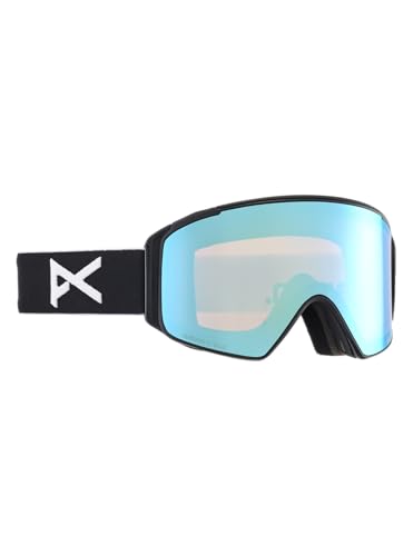 Anon M4S Goggles (Cylindrical) + Bonus Lens + MFI Face Mask, Frame: Black, Lens: Perceive Variable...