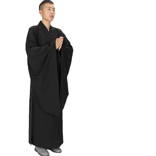 Monk Robes Clothes Buddhist Summer Monk Robes Four Seasons Cassocks,Long Kung Fu Monk Robe Master Zen Buddhist