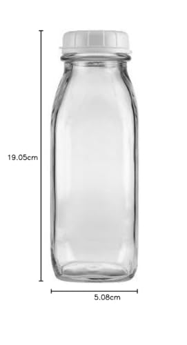 The Dairy Shoppe 1 Pint Glass Water Bottle 17 Oz (4)