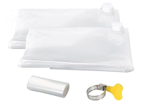 Yonawlsy 2 Packs Foldable Water Storage Bladder, Bathtub Bladder BPA Free, Hold Up to 60 Gallons of...