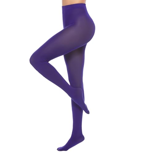 Image of MANZI Microfibre Tights for Women, Semi Opaque Solid Colored Footed Pantyhose 70 Denier