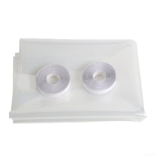 Película aislante térmica de ventanas transparente para aislar el cristal del frío de 160x200
