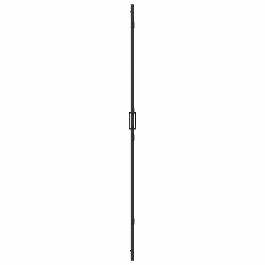 Ścianka prysznicowa Walk-In czarna z aluminium i szkła hartowanego, 110 x 6,5 x 190 cm, składana, do łazienki, ochrona przed rozpryskiwaniem, zajmuje mało miejsca szklana ścianka do wnętrz