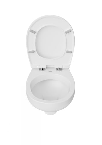 Creavit PERLA Hänge-WC Wand WC Toilette inkl. Soft-Close Deckel weiss – Bild 3