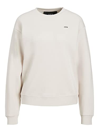 JJXX Jxabbie LS Rel Every Brush Crew Noos Sudadera, Moonbeam/Print:Black Logo, XS para Mujer